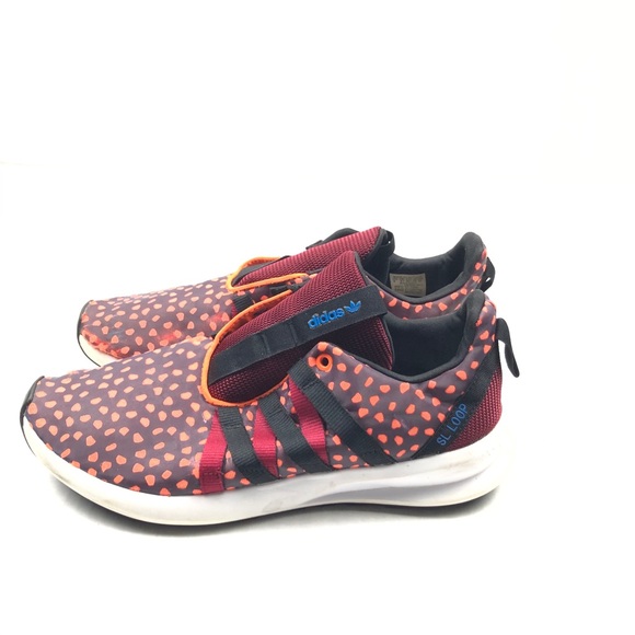 Adidas Men’s SI Loop Shoes Burgundy/Orange - Picture 3 of 6
